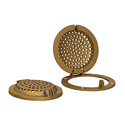 GROCO Bronze Round Hull Strainer w/Access Door 1"