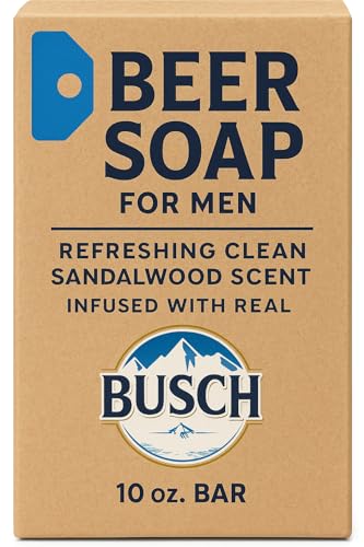 Duke Cannon Busch Beer Soap For Men, Refreshing Clean Sandalwood Scent, Infused with Real Busch Beer, 10 oz. Bar (2-3x Larger)