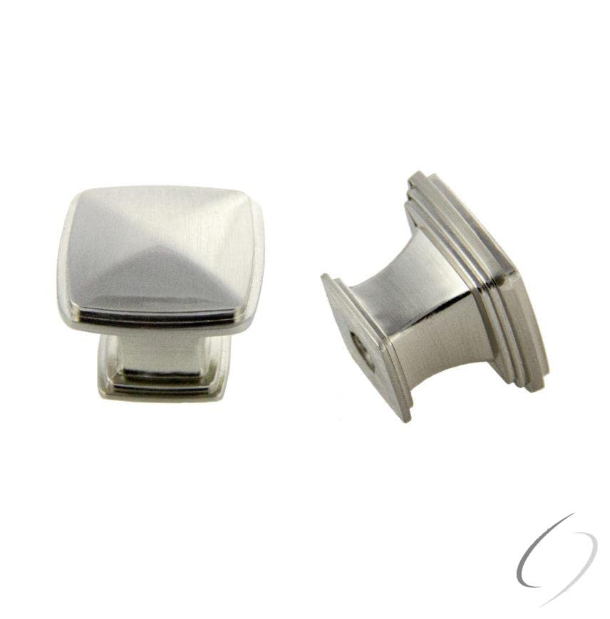 Pride Industrial Square Cabinet Knob Satin Nickel