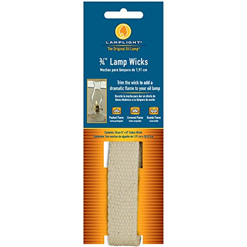 Lamplight Flat Cotton Lamp Wick 3/4" 3pk
