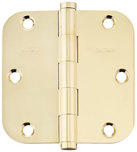 Baldwin 1135003I Radius Mortise Hinge, Lifetime Brass