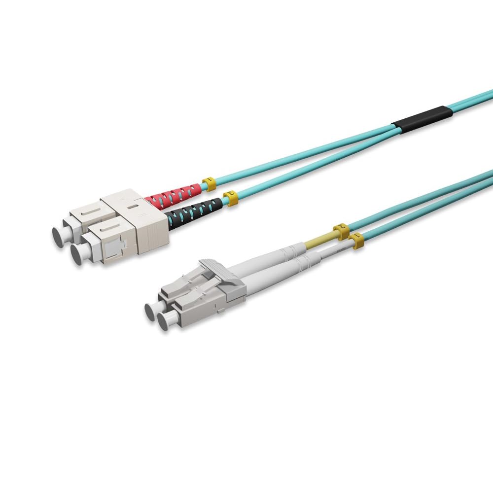 CableWholesale LC/UPC to SC/UPC OM4 Fiber Patch Cord 3m