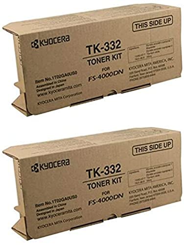 Kyocera TK-332 (TK332) Black Toner Cartridge 2-Pack for FS-4000DN