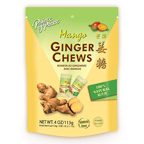 Prince of Peace Ginger Chews With Mango, 4 oz. – Candied Ginger – Natural Candy