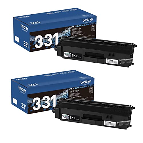 Brother TN-331BK (TN331BK) Black Toner Cartridge Black 2-Pack