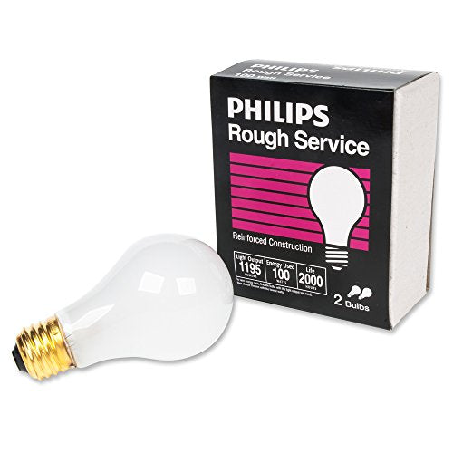 Philips 100W A19 Medium Base Light Bulbs 2 Pack