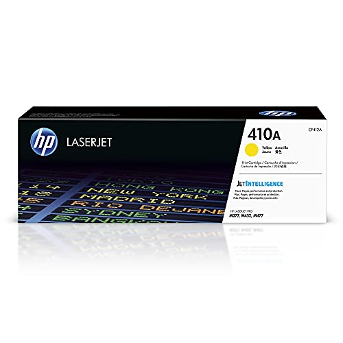 HP 410A Yellow Toner Cartridge for HP Printers | Works with Color LaserJet Pro M452 Series; Color LaserJet Pro MFP M377, M477 Series | CF412A