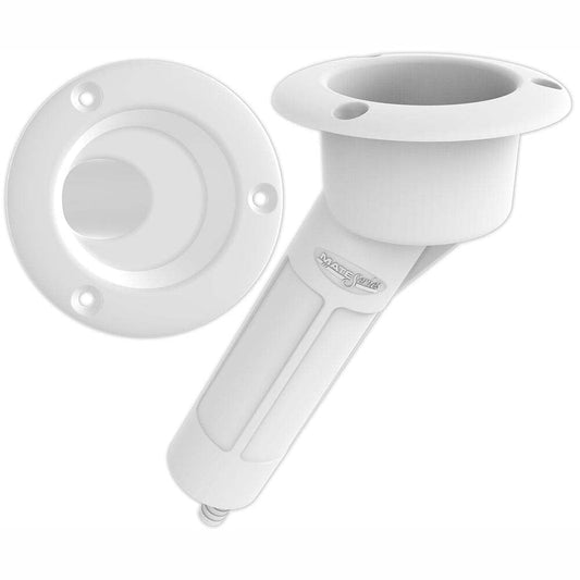 Mate Series 30° Plastic Rod & Cup Holder - White