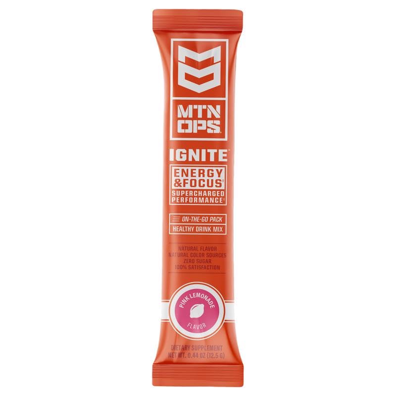 MTN OPS Ignite Energy Powder Pink Lemonade Single Pack