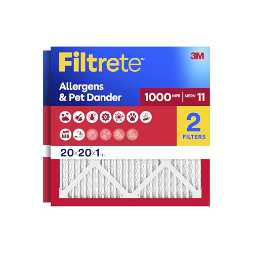 3M Filtrete Micro Allergen Reduction Filter 20x20x1 2-Pack