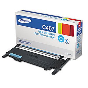 SAMSUNG CLTC407S CLTC407S (CLT-C407S) Toner, 1,000 Page-Yield, Cyan
