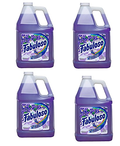 Fabuloso All-Purpose Cleaner Liquid Solution, Purple, Lavender Scent YkGhJj, 4Pack (128 Oz)