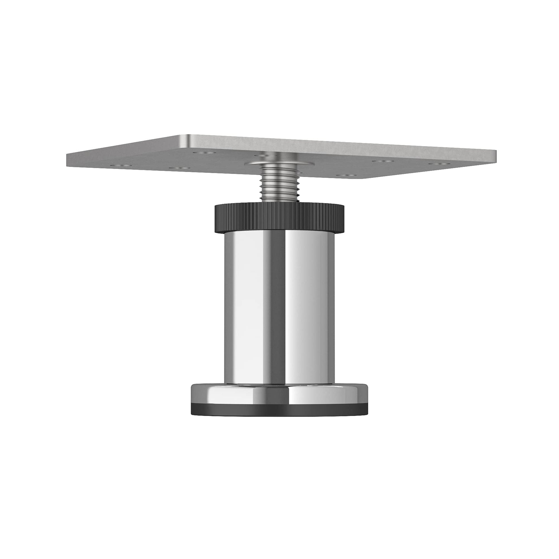 Richelieu Hardware 64217050155 2 in (50 mm) Round Furniture Leg with Levelling Glide, Satin Nickel