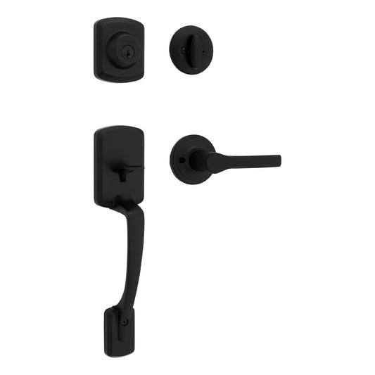 Weiser Henley Matte Black Door Lock Set