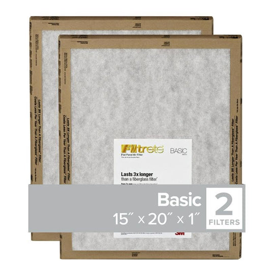 3M Filtrete 15x20x1 MERV 5 Filter 2pk