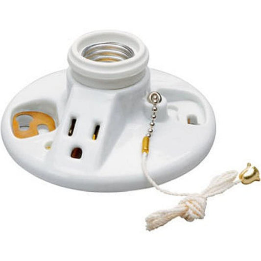 Pass & Seymour 288CC18 Porcelain Lamp Holder 250W 125V White