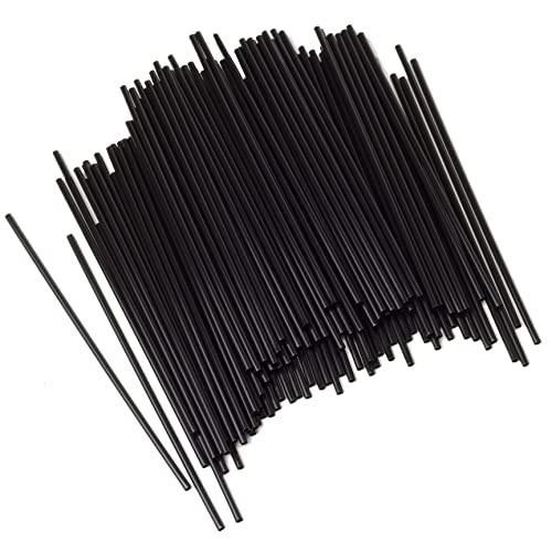 Chef Craft 5 Inch Coffee Stirrer Straws-Set of 150, Pack of 1, black