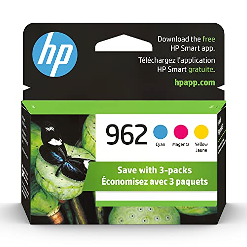 HP 962 Cyan Magenta Yellow Ink Cartridges 3YP00AN