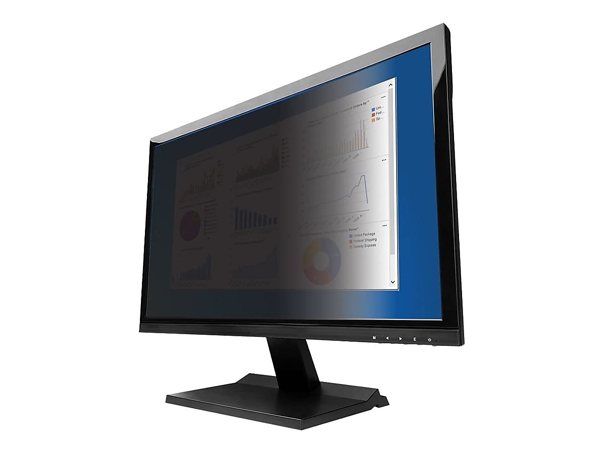 V7 PS21.5W9A2-2N 21.5" Privacy Filter (16:9, 18.76 x 10.56 in / 47.65 x 26.82 cm, cleaning cloth, mounting straps) matt/glossy