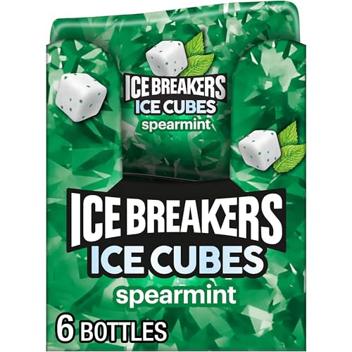 ICE BREAKERS Ice Cubes Spearmint Gum 3.24 oz, 6 Pack
