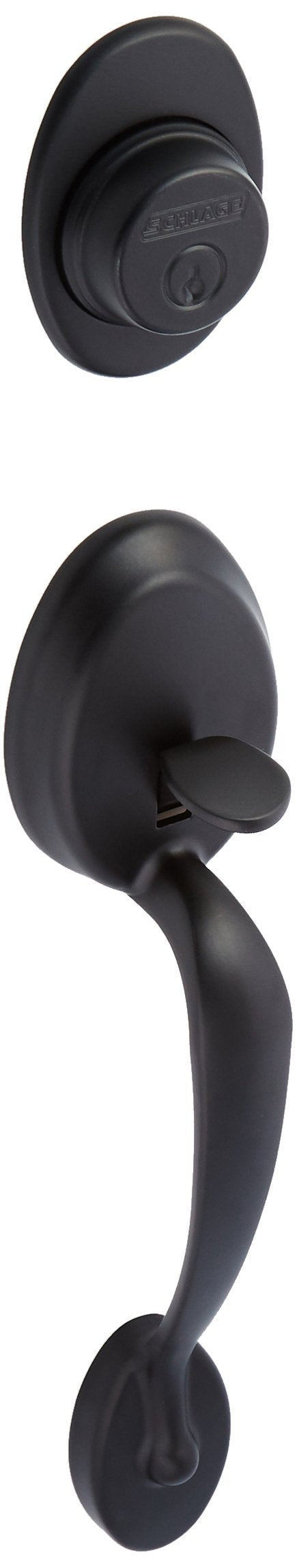 Schlage F92-PLY Plymouth Dummy Handleset Matte Black