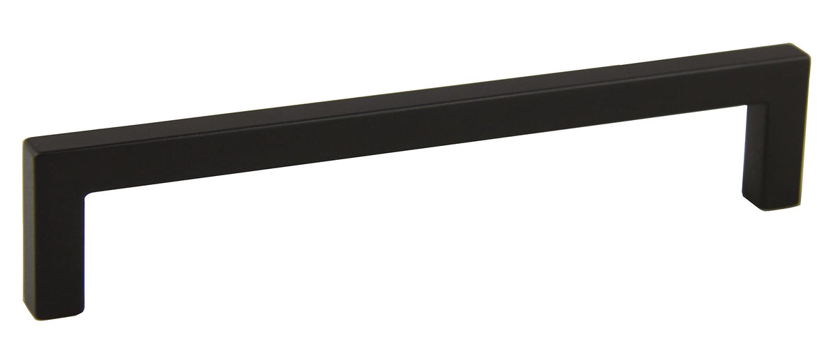 Pride 6-3/8" Modern Square Cabinet Pull Matte Black