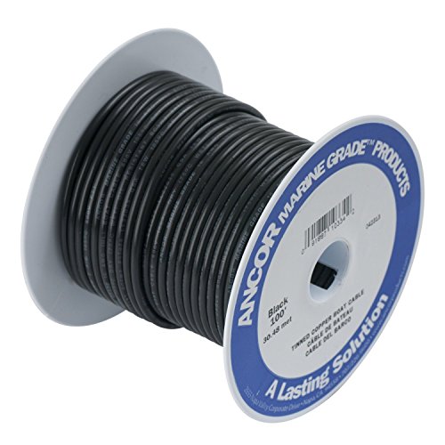 Ancor 112010 Marine Battery Cable 6-Gauge 100ft Black