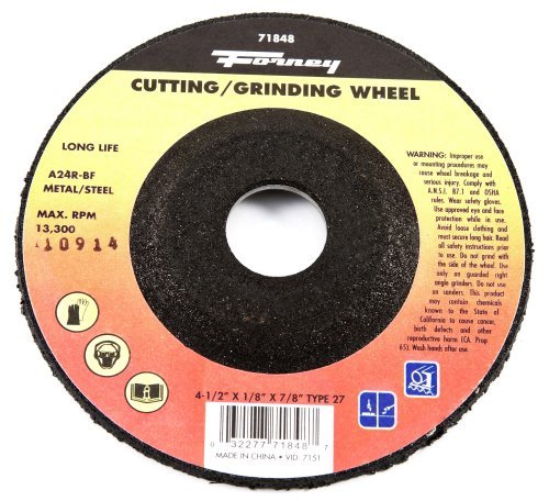 Forney Grinding Wheel 4-1/2" x 1/8" x 7/8"
