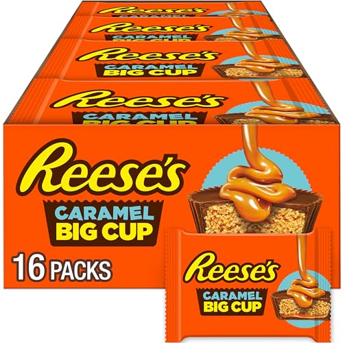 REESE'S Big Cup Caramel Peanut Butter Cups 1.4 oz, 16 ct