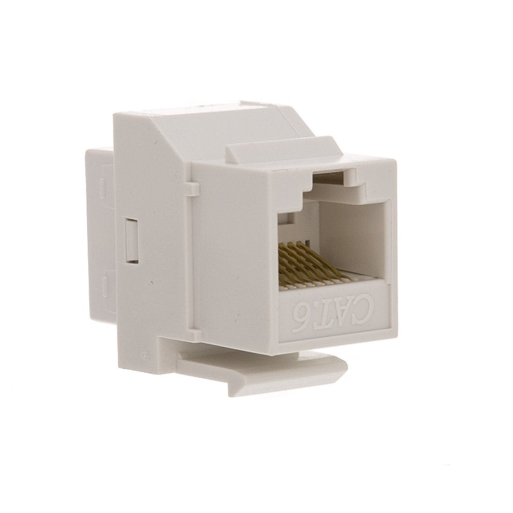 CableWholesale Cat6 Keystone Inline Coupler RJ45 White