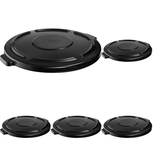 Rubbermaid Brute 44-Gallon Trash Lid, Black, 5-Pack