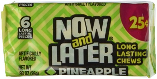 Now & Later Pineapple Candy 0.93oz 6pc Bar