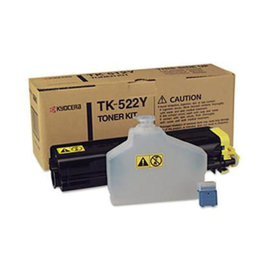 Kyocera Mita TK-522Y 1T02HJAUS0 FS-C5015N Toner Cartridge (Yellow) in Retail Packaging