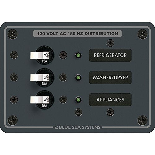 Blue Sea 8058 AC Breaker Panel, 3 Position