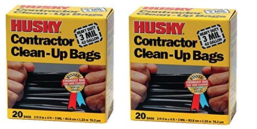 Husky 42-Gallon Contractor Clean-Up Bags, 2 Pack