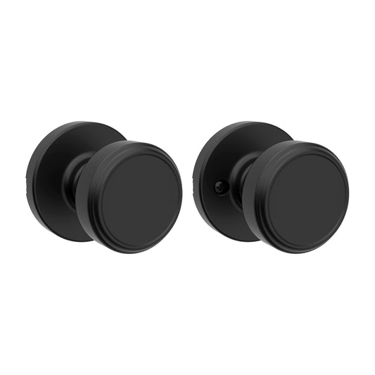 Kwikset Maven Interior Passage Door Knob Matte Black