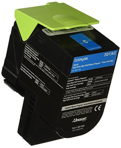 Lexmark - 70C1XC0 (LEX-701XC) Extra High-Yield Toner, 4000 Page-Yield, Cyan 70C1XC0 (DMi EA