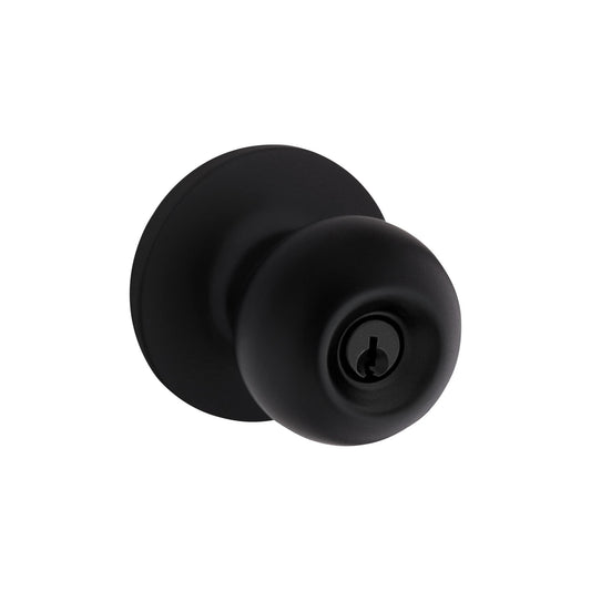 Kwikset Regina Keyed Entry Door Knob SK5000RG Matte Black