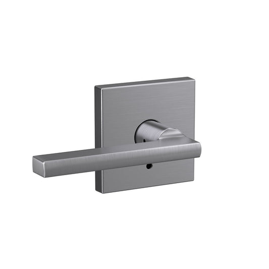 SCHLAGE Custom FC21 LAT 626 COL Latitude Lever with Collins Trim Hall-Closet and Bed-Bath Lock, Satin Chrome