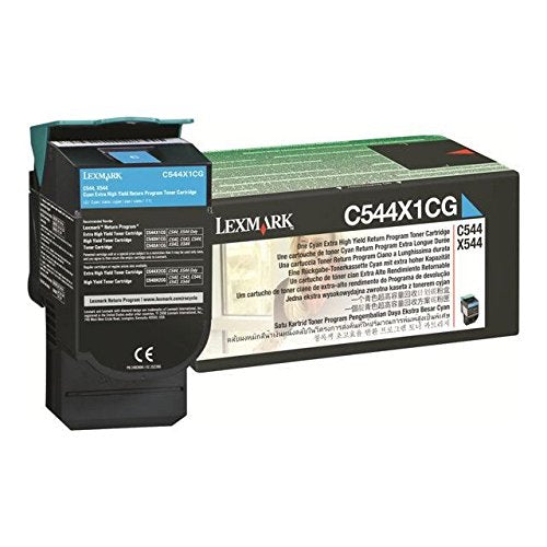 Lexmark C544X1CG Cyan OEM Toner Extra High Yield (4,000 Yield)