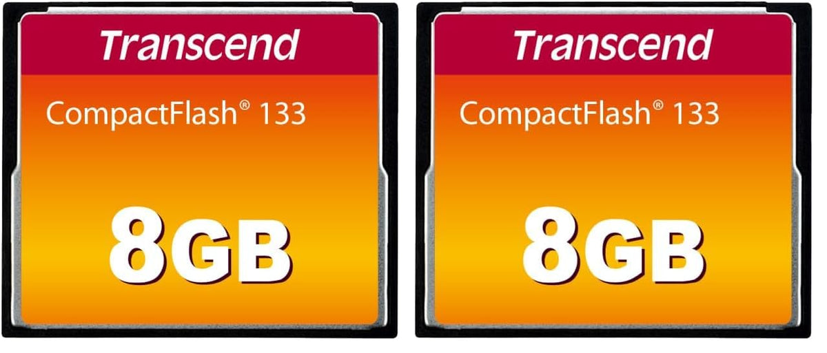Transcend 8GB CompactFlash Memory Card TS8GCF133 2-Pack