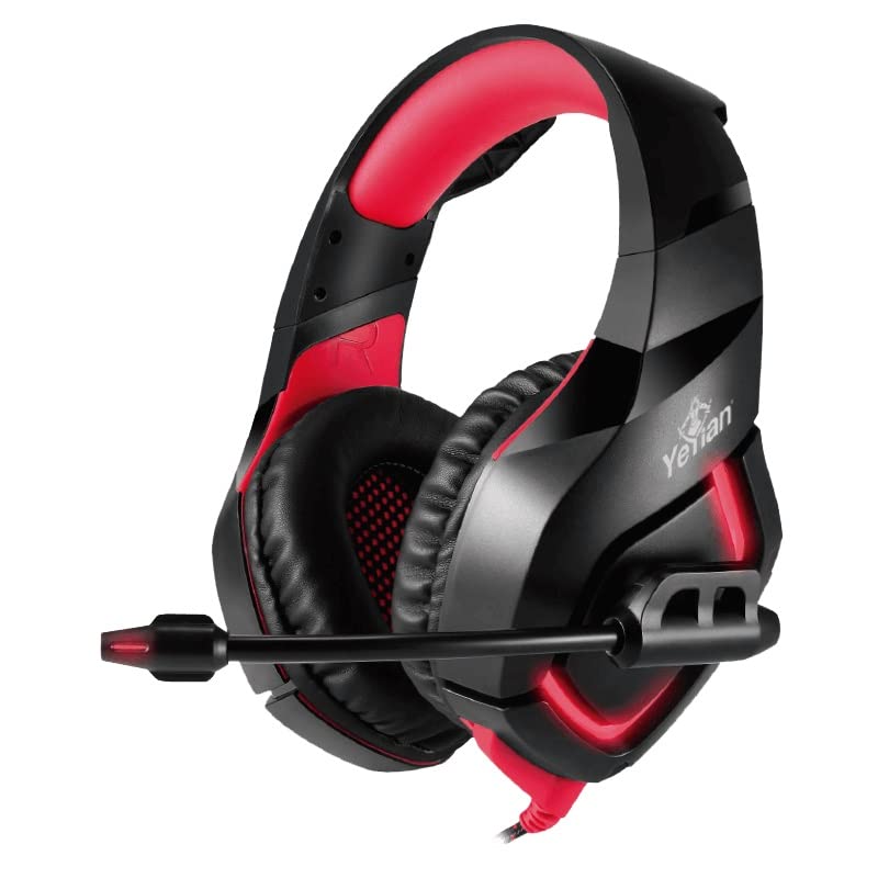 YEYIAN Wicked Stereo Gaming Headset Mic Black/Red