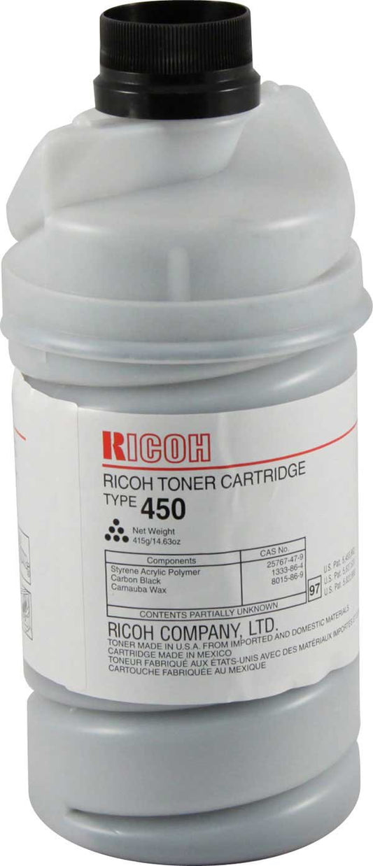 RICOH 887718 Copier toner cartridge for ricoh 4022, 4027, 4522, & others (type 450), black