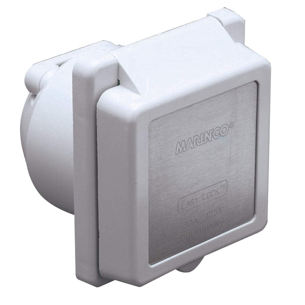 Marinco 301EL-B 30A 125V Power Inlet White