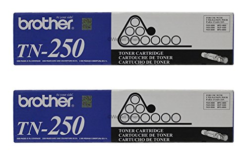 Brother TN250 Toner Cartridge, Black, 2 Pack