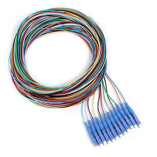 CableWholesale 12 Strand Fiber Pigtail 9/125 LC/UPC 3m