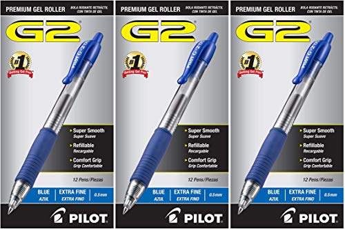 PILOT G2 Gel Pens Extra Fine 12ct 3 Pack