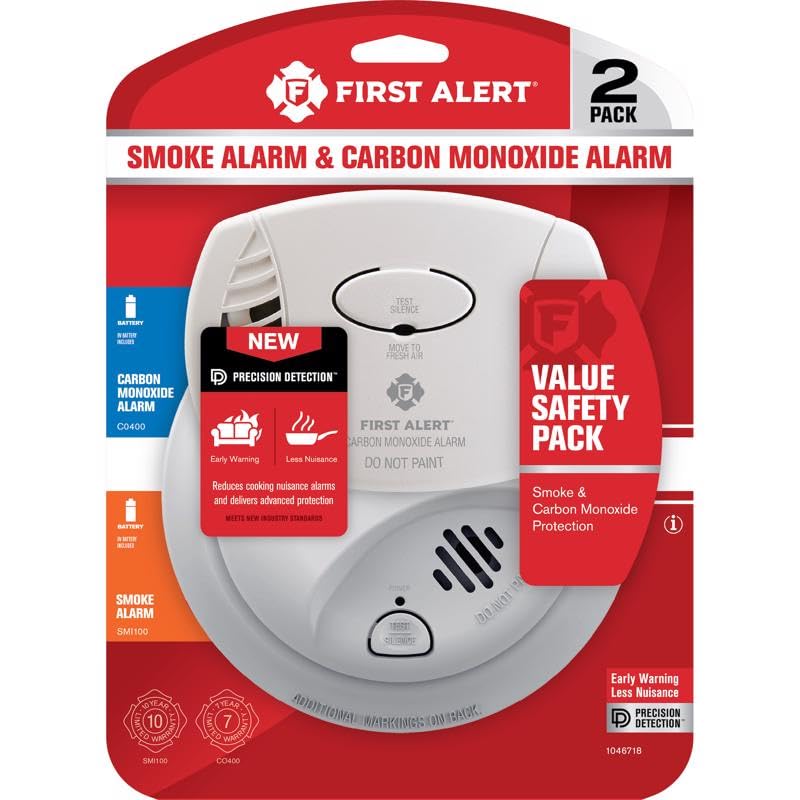 First Alert Battery-Operated Smoke & CO Alarm Combo Pack