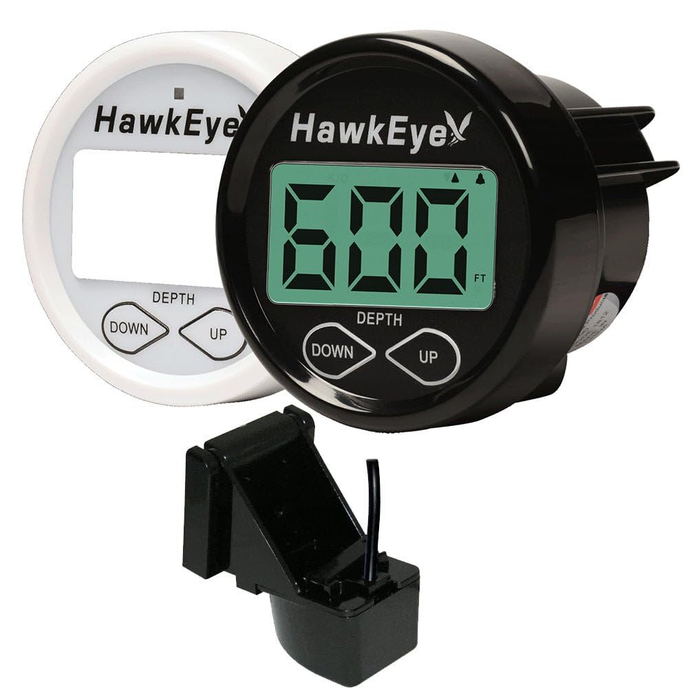 HawkEye DT2BX-TM In-Dash Depth Sounder with Air and Water Temperature (Includes Airmar Transom Mount Transducer)