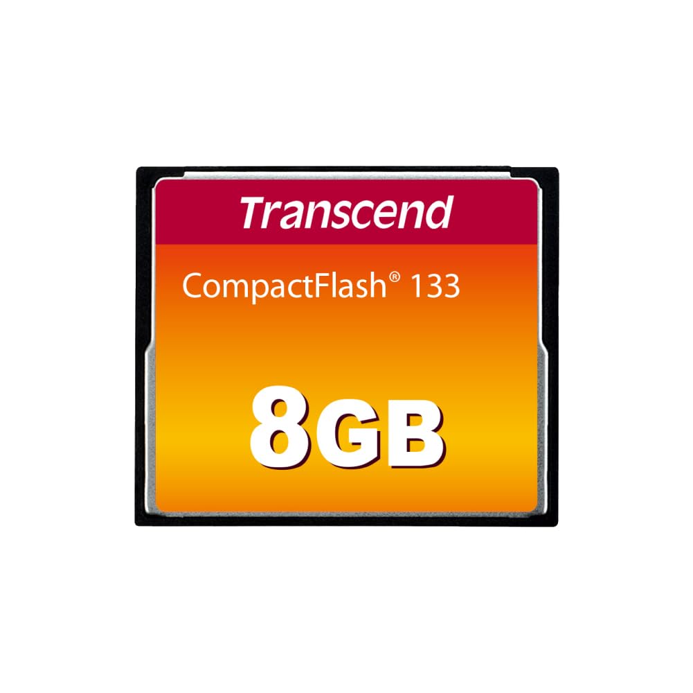 Transcend 8GB CompactFlash CF Memory Card, Up to 50MB/s, MLC, DSLR Camera